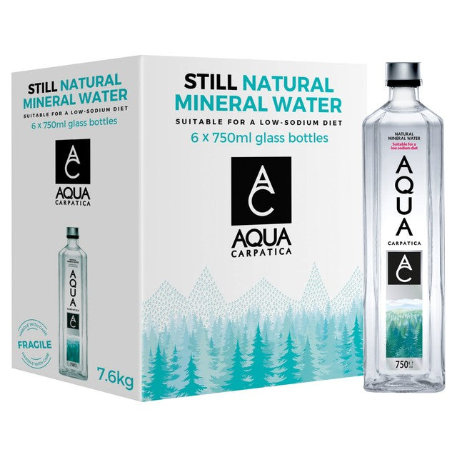Aqua Carpatica Still Natural Mineral Water Low Sodium & Nitrates 6 x 750ml - British product