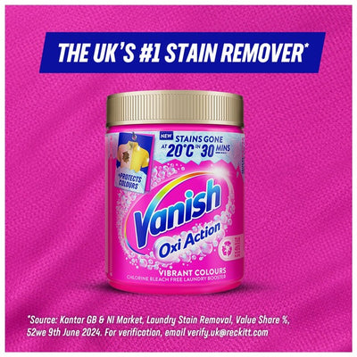 Vanish Oxi Action Fabric Stain Remover Powder Colours 2.4kg