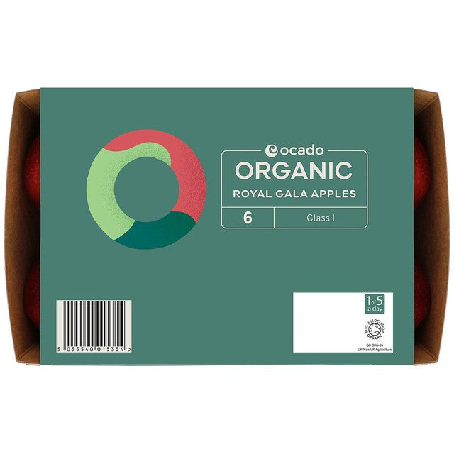 Ocado Royal Gala apples 6 per pack, imported from the UK