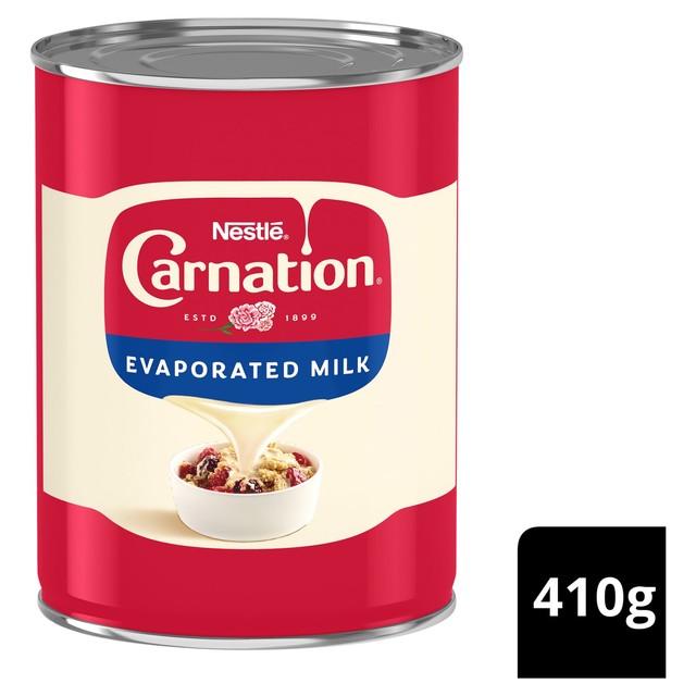 Carnation evaporated milk tin 410g - British product