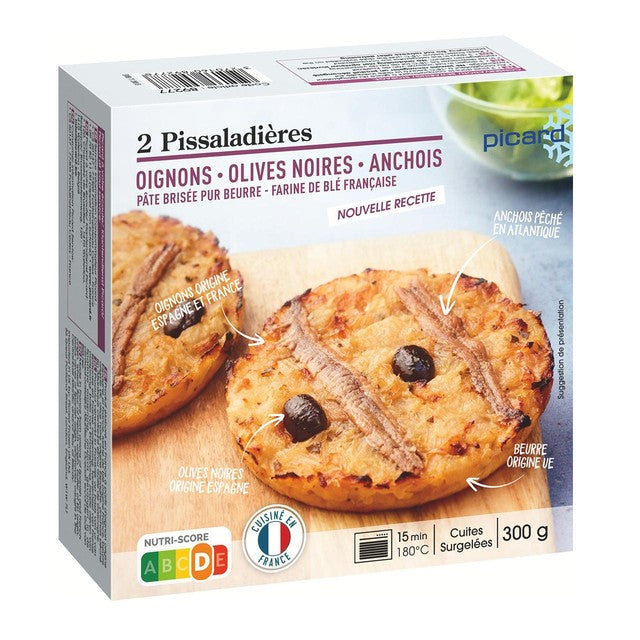 Picard onion, black olives, anchovies tarts 300g, imported from the UK