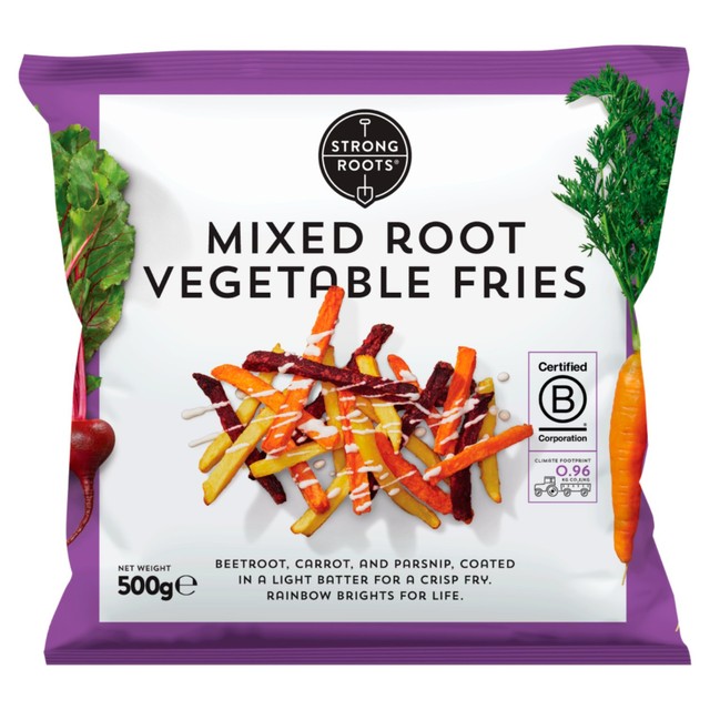 Strong Roots mixed root vegetable fries 500g (British brand)