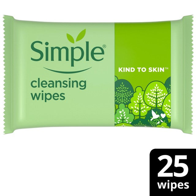 Simple Kind to Skin Biodegradable Face Wipes 25 Pack (British brand)
