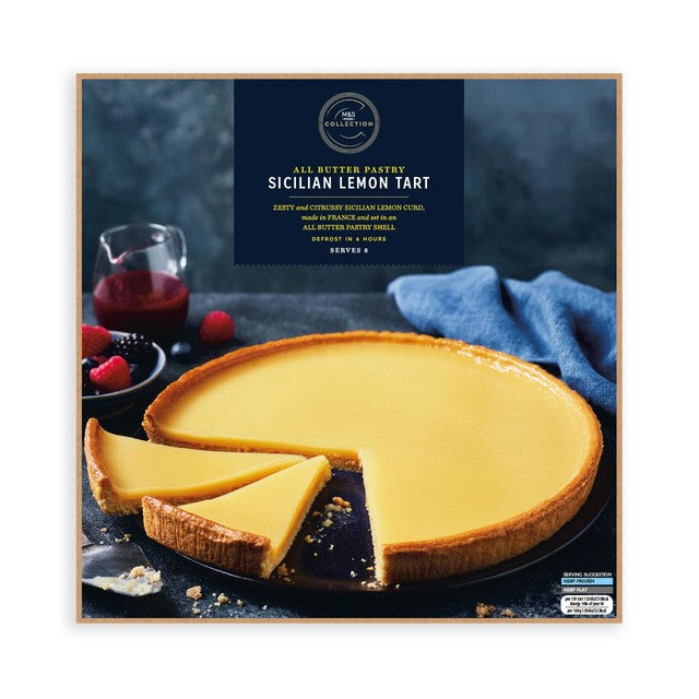 M&S Sicilian lemon tart 790g, imported from the UK