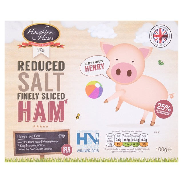 Houghton Reduced Salt Cooked Sliced Ham, UK version