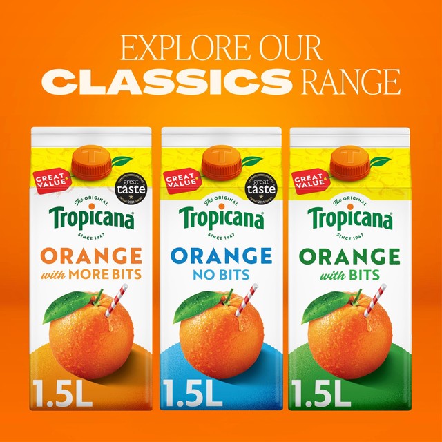 Tropicana smooth orange juice 1.5L (British brand)