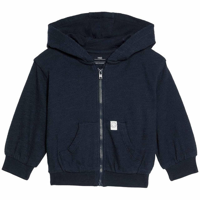 M&S baby hoodie navy 3-6 months, imported from the UK
