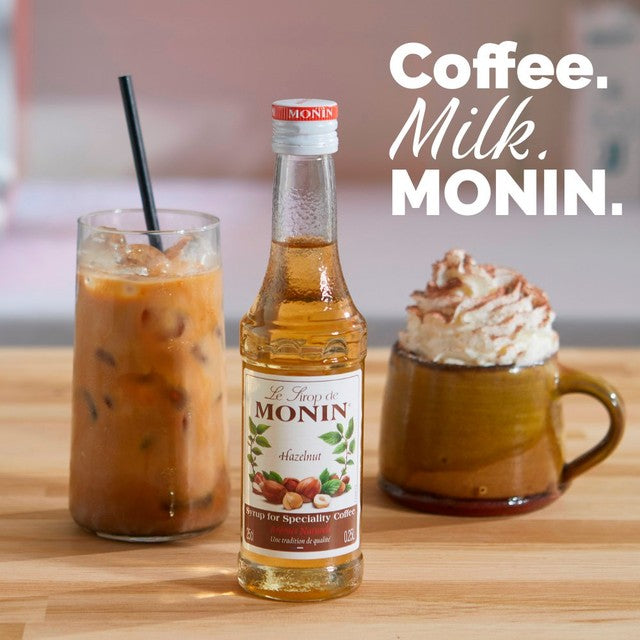 Monin hazelnut syrup 250ml, imported from the UK
