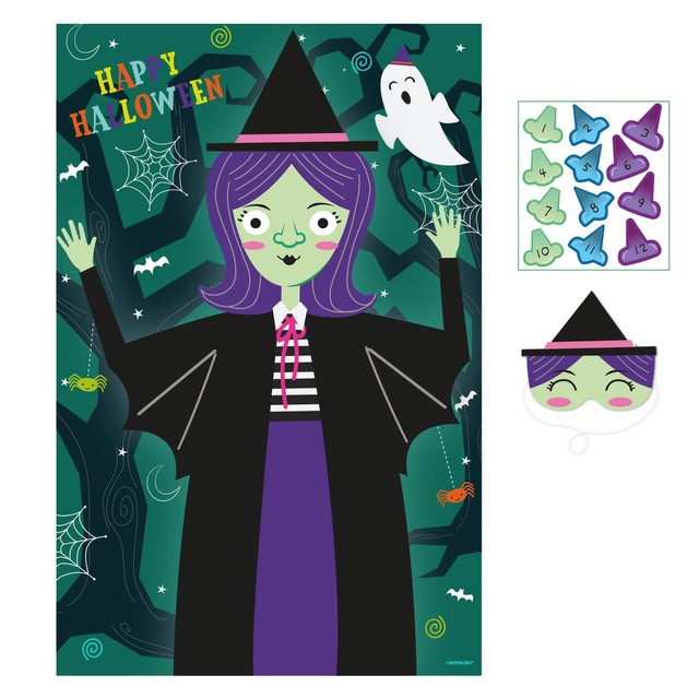 Amscan Pin The Nose Witch Game 41cm, imported from the UK
