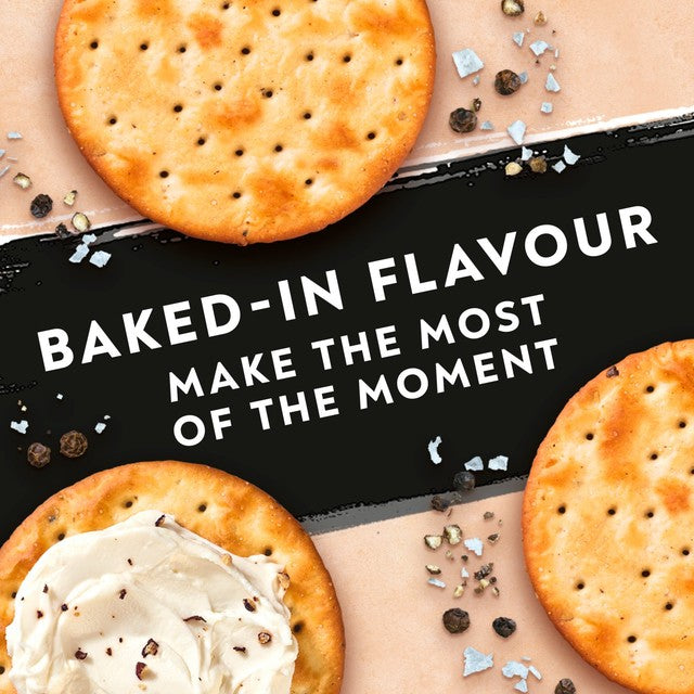 Jacob's salt and cracked black pepper crackers 200g, UK version