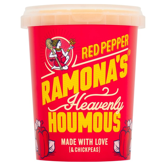 Ramona's Kitchen red pepper houmous 500g, imported from the UK