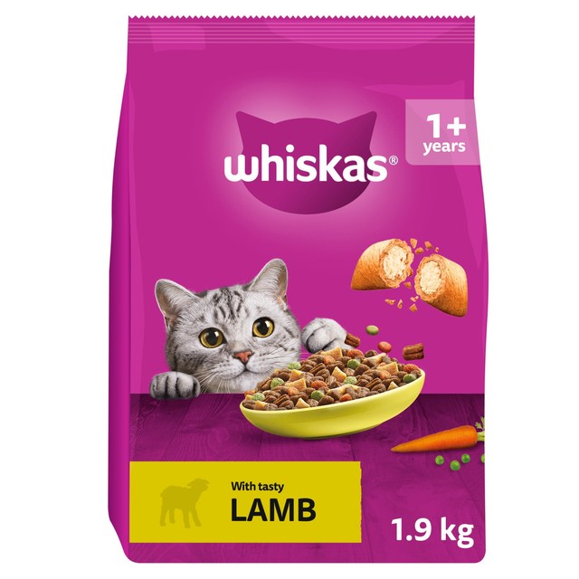 Whiskas dry cat food with lamb 1.9kg (British brand)