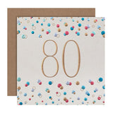 M&S 80th birthday card 15cm x 15cm, imported from the UK