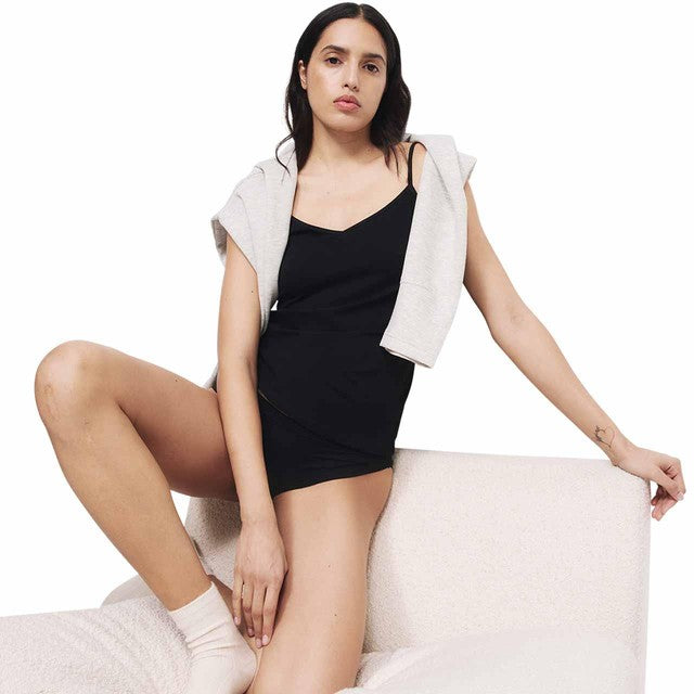 M&S women's cotton-rich strappy vests black 12, imported from the UK