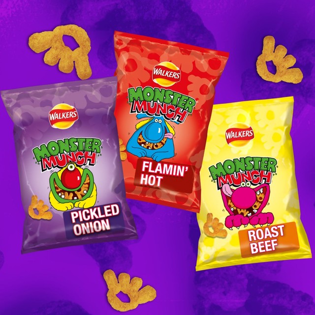 Monster Munch Roast Beef corn snacks 6x20g (British brand)