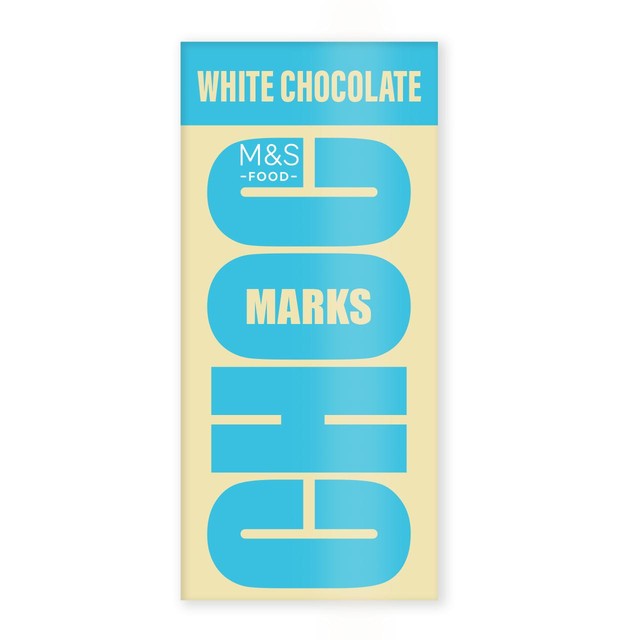 M&S creamy white chocolate bar 180g, imported from the UK