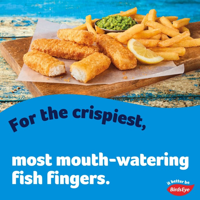 Birds Eye crispy battered fish fingers 224g - British product