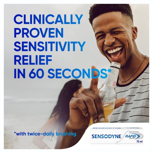 Sensodyne Rapid Relief Sensitive Whitening Toothpaste 75ml (British brand)