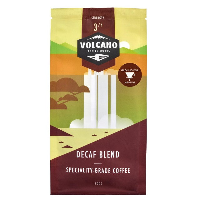 Volcano Coffee Works decaf ground coffee 200g (British brand)
