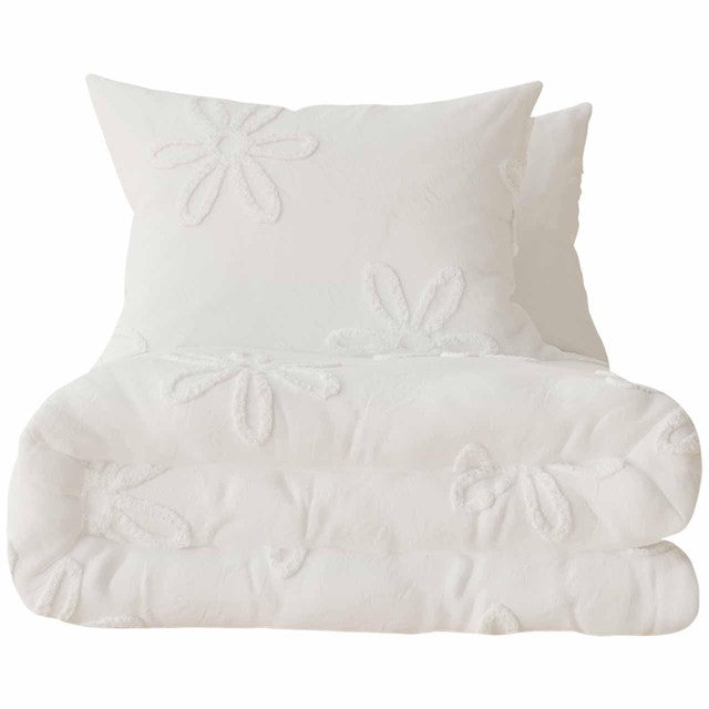 M&S white floral bedding set single size, imported from the UK
