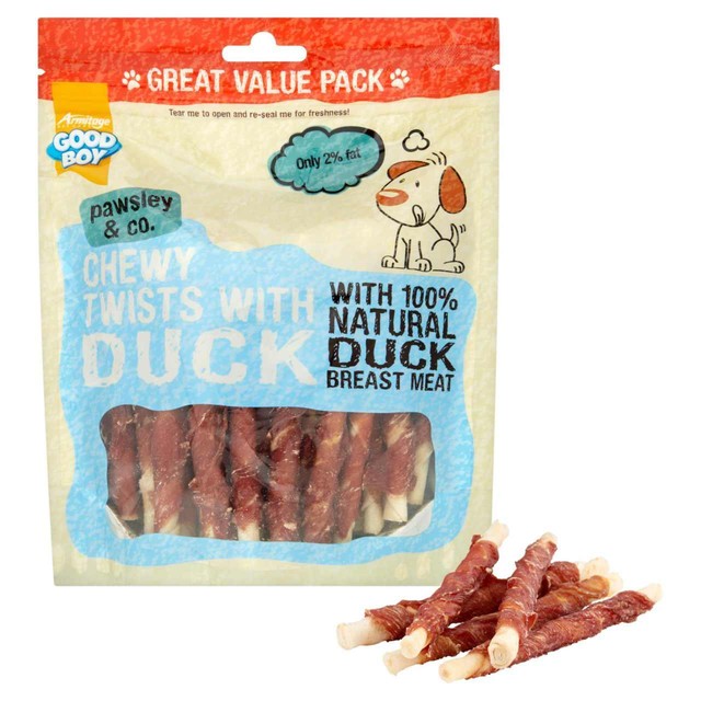Good Boy Chewy Twists with Duck dog treats 320g, UK version