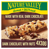 Nature Valley sweet and salty nut dark chocolate with peanuts cereal bars 4 x 30g, imported from the UK