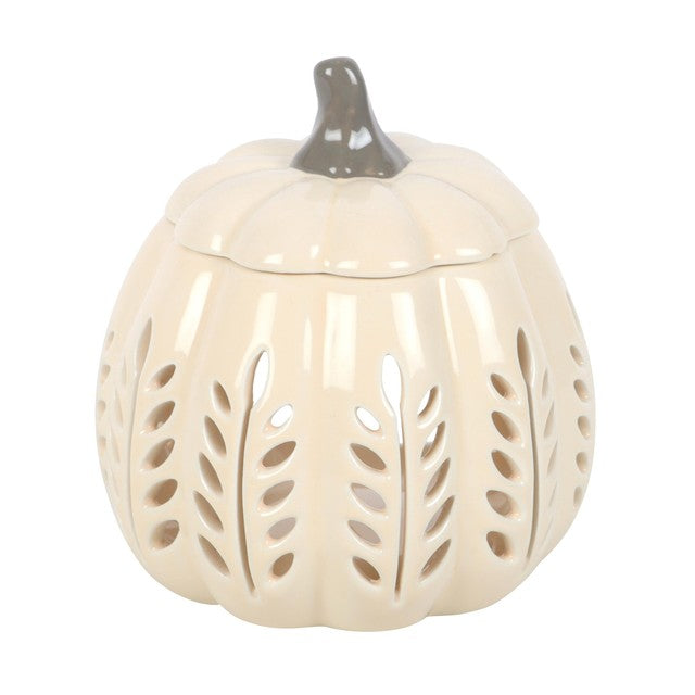 Something Different cream pumpkin oil burner and wax warmer - British product