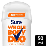 Sure Women's Deodorant Stick Fresh Citrus 50ml (British brand)