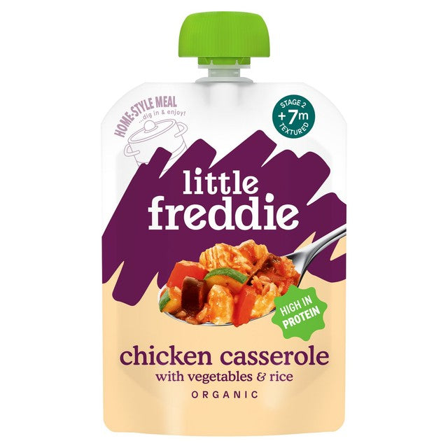 Little Freddie chicken and rice casserole baby food pouch 130g, UK version