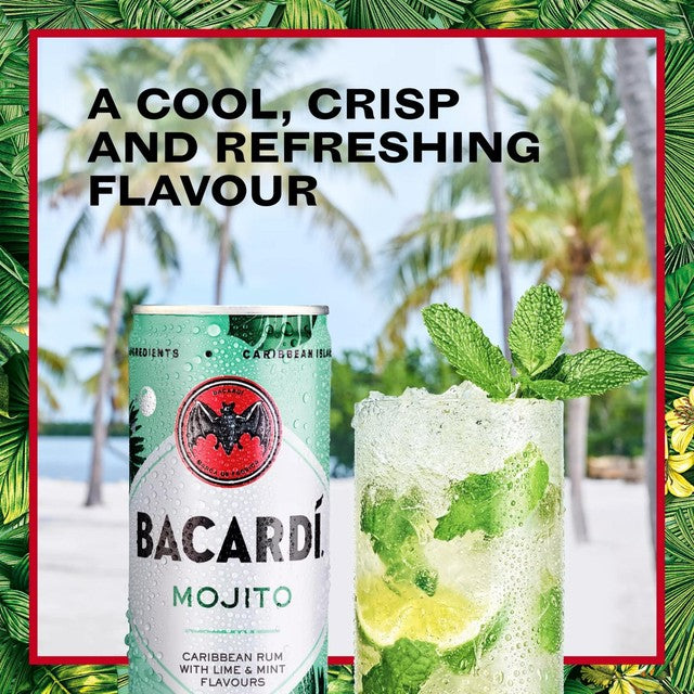 Bacardi mojito canned cocktail 250ml - British product