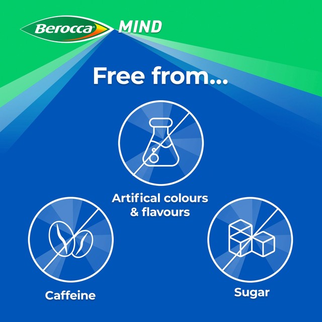 Berocca Mind Citrus multivitamin supplement 15 tablets - British product