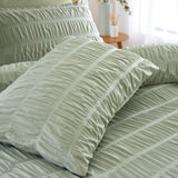 Catherine Lansfield Seersucker Double Duvet Set Sage - British product