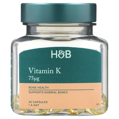 Holland & Barrett Vitamin K2 75ug Capsules 30 Capsule Pack