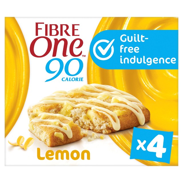 Fibre One Lemon Drizzle Squares 4 x 24g - British product
