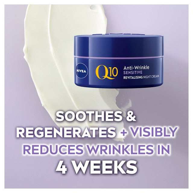 Nivea Q10 night cream for sensitive skin 50ml, imported from the UK