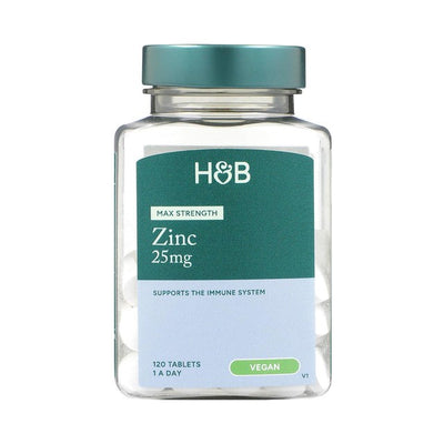 Holland & Barrett Zinc 25mg Supplement Tablets 120 Tablets