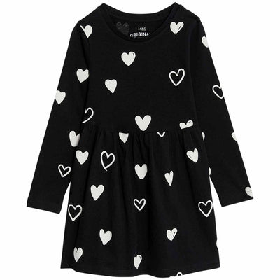 M&S Printed Dress Carbon 4-5 Years