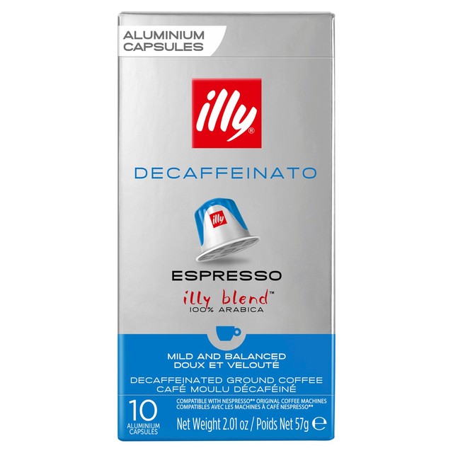 Illy decaffeinated espresso coffee capsules 10 pack, UK version