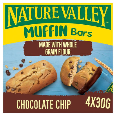 Nature Valley Soft Baked Muffin Bars Chocolate Chip Cereal Bars 4 x 30g