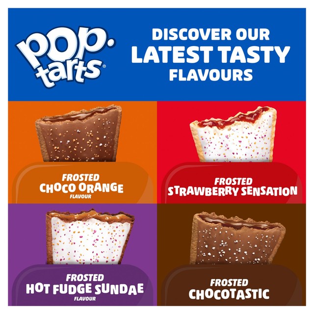 Kellogg's Pop Tarts Hot Fudge Sundae pastry snack 8 x 48g, imported from the UK