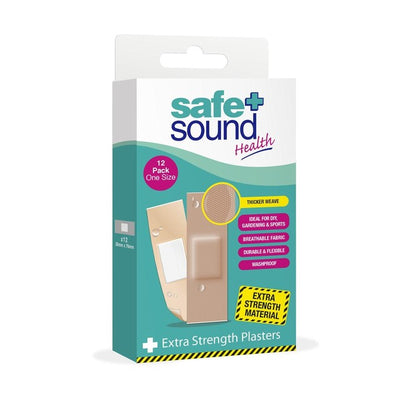 Safe & Sound Extra Strength Assorted Finger Plasters 12 Pack