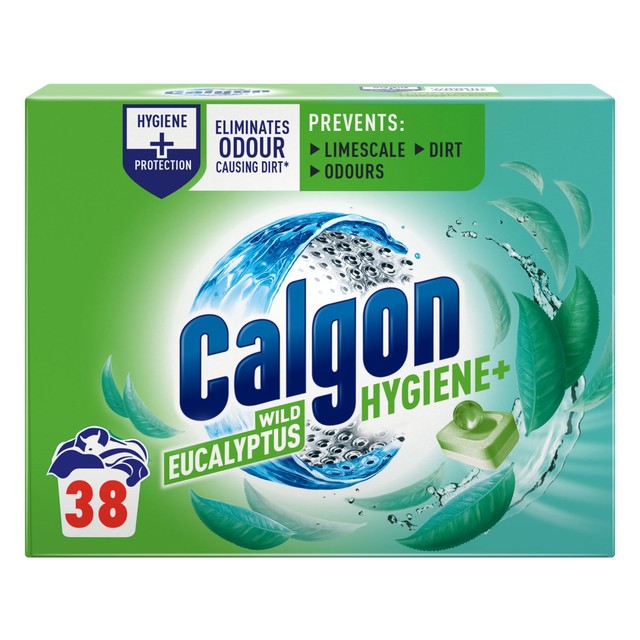 Calgon Hygiene Plus water softener tablets 38 tabs - British product