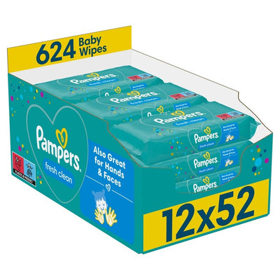 Pampers Baby Wipes Scented 12 Packs 52 Wipes