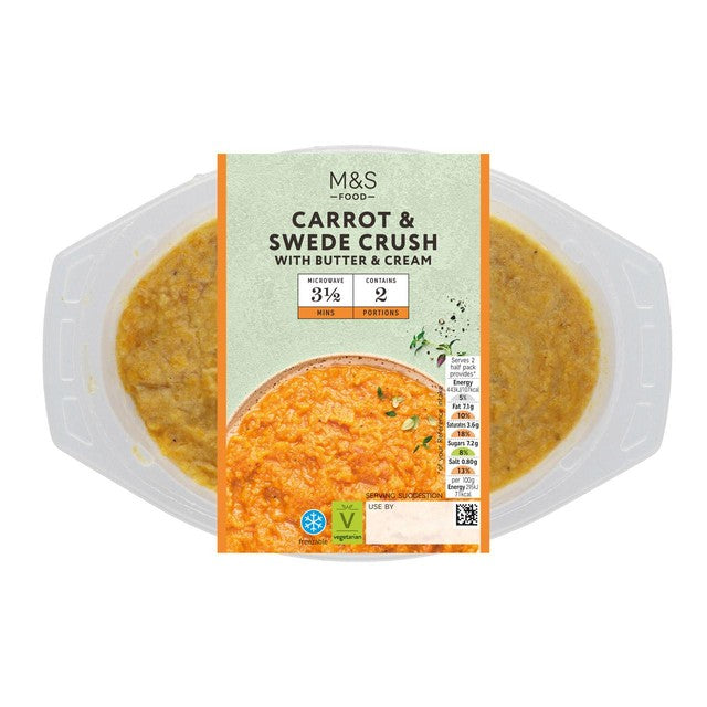 M&S Carrot & Swede Crush 300g, imported from the UK