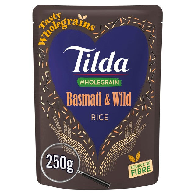 Tilda microwave wholegrain basmati and wild rice 250g (British brand)