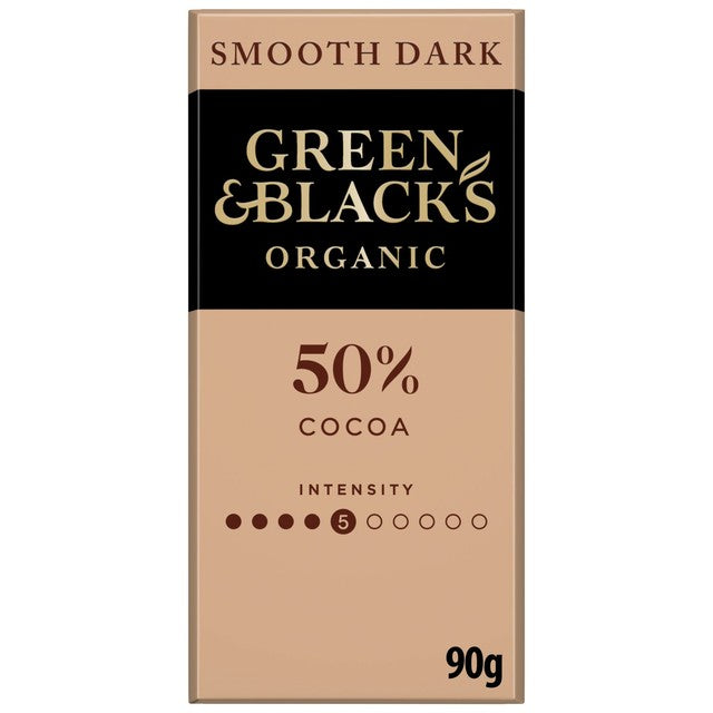 Green & Black's Smooth 50% dark chocolate bar 90g, UK version