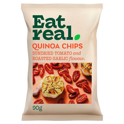 Quinoa-Based Chips with Sundried Tomato and Roasted Garlic Flavor, 90g Sharing Pack