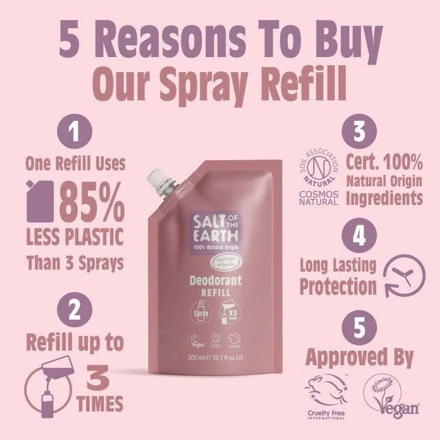 Salt of the Earth Natural Deodorant Spray Refill Lavender & Vanilla