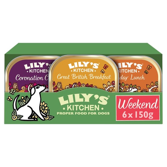 Lily's Kitchen Weekend Favourites wet dog food multipack 6 x 150g, UK version