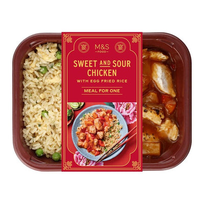 M&S Cantonese Sweet & Sour Chicken with Egg Fried Rice Meal for One 400g